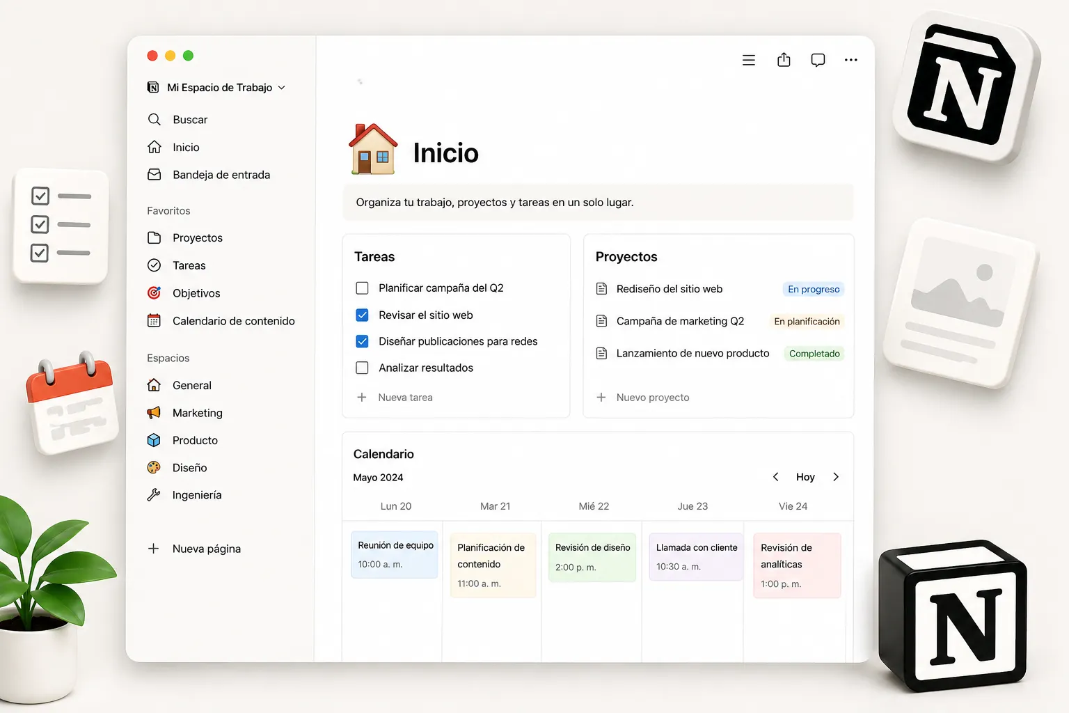 Cómo Organizar tu Trabajo Semanal en Notion Paso a Paso (2026)
